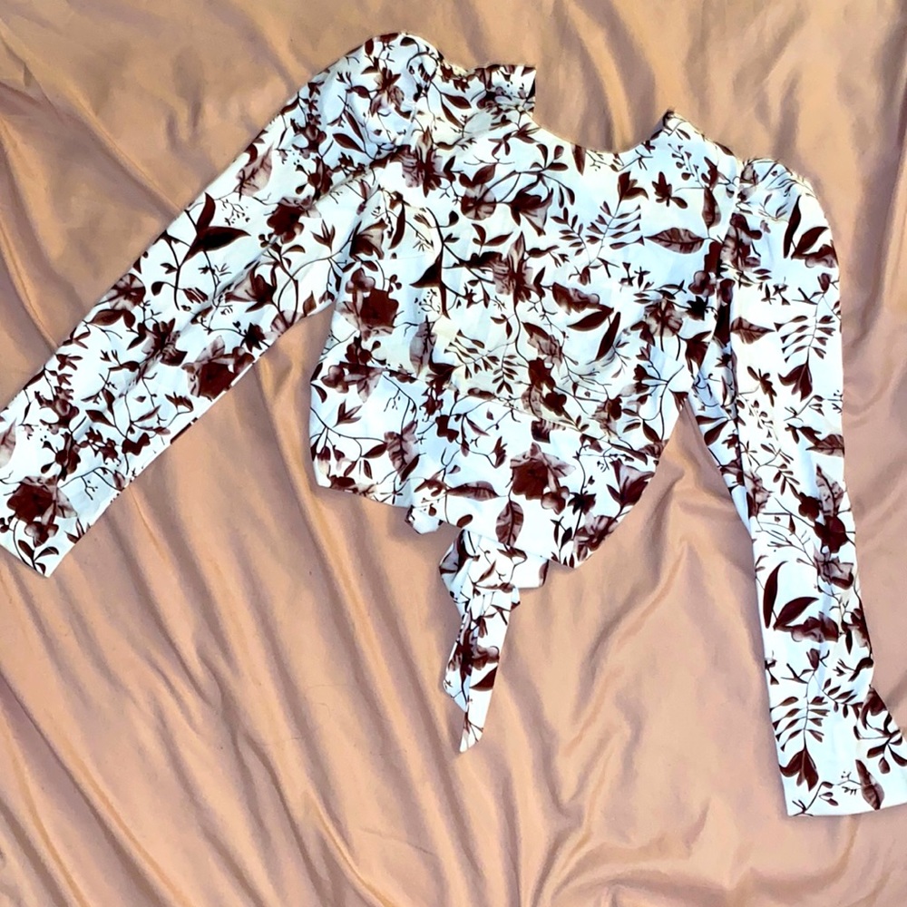 Shein long sleeve crop top